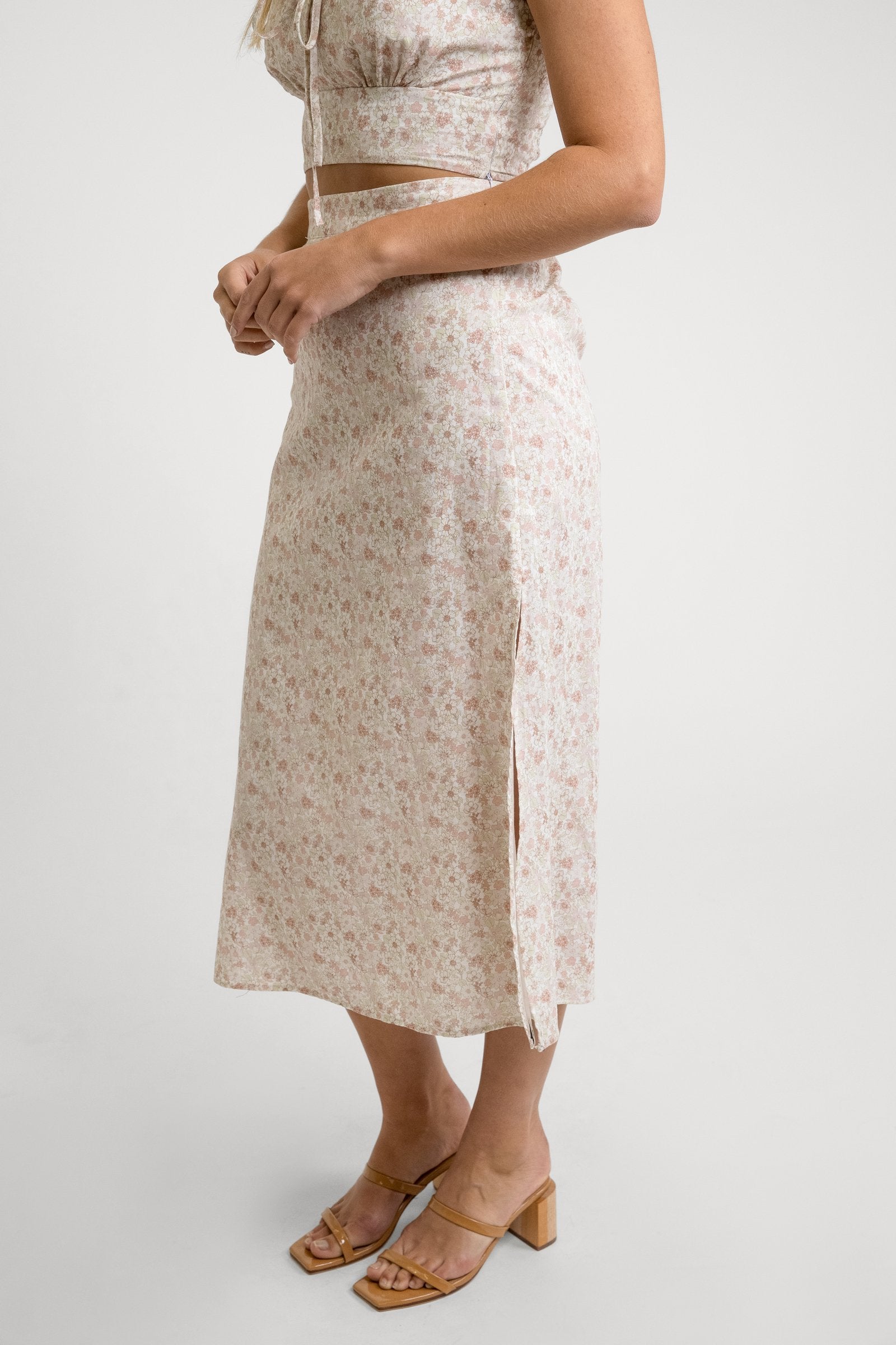 Bouquet Midi Skirt Ivory