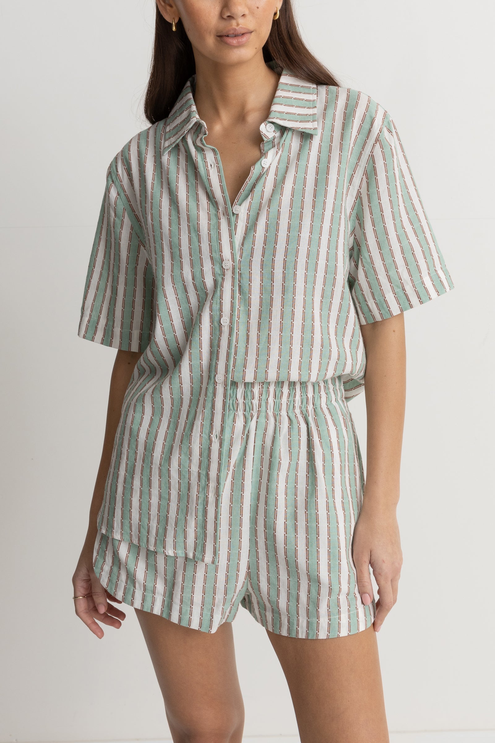 Joelene Short Sleeve Shirt Sea Green