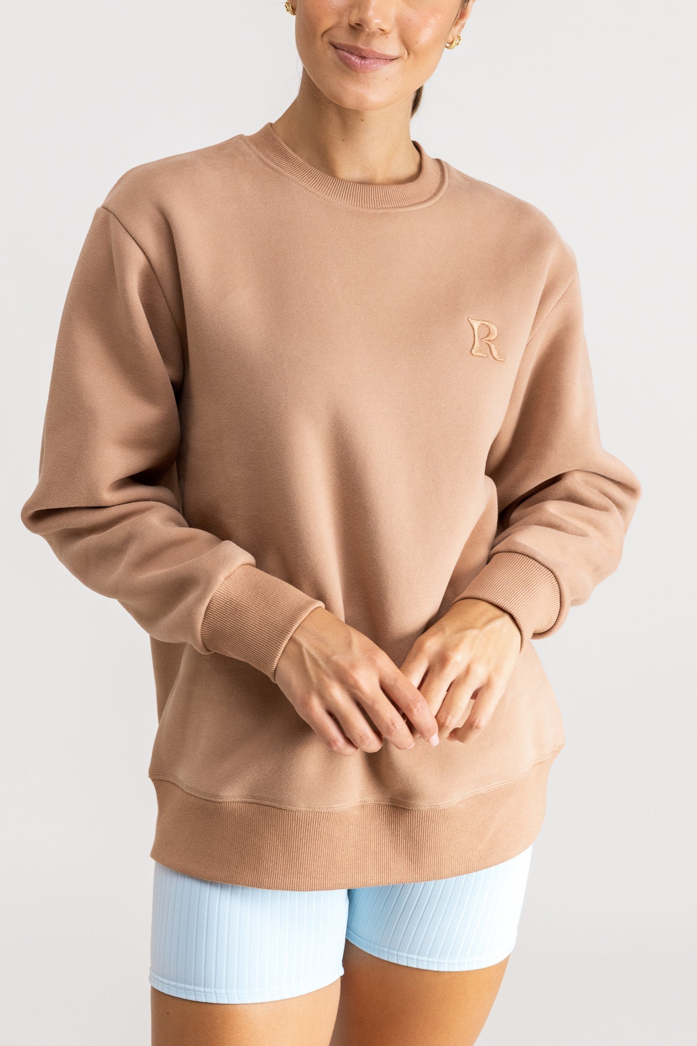 Essential Rhythm Crew Fleece Mocha