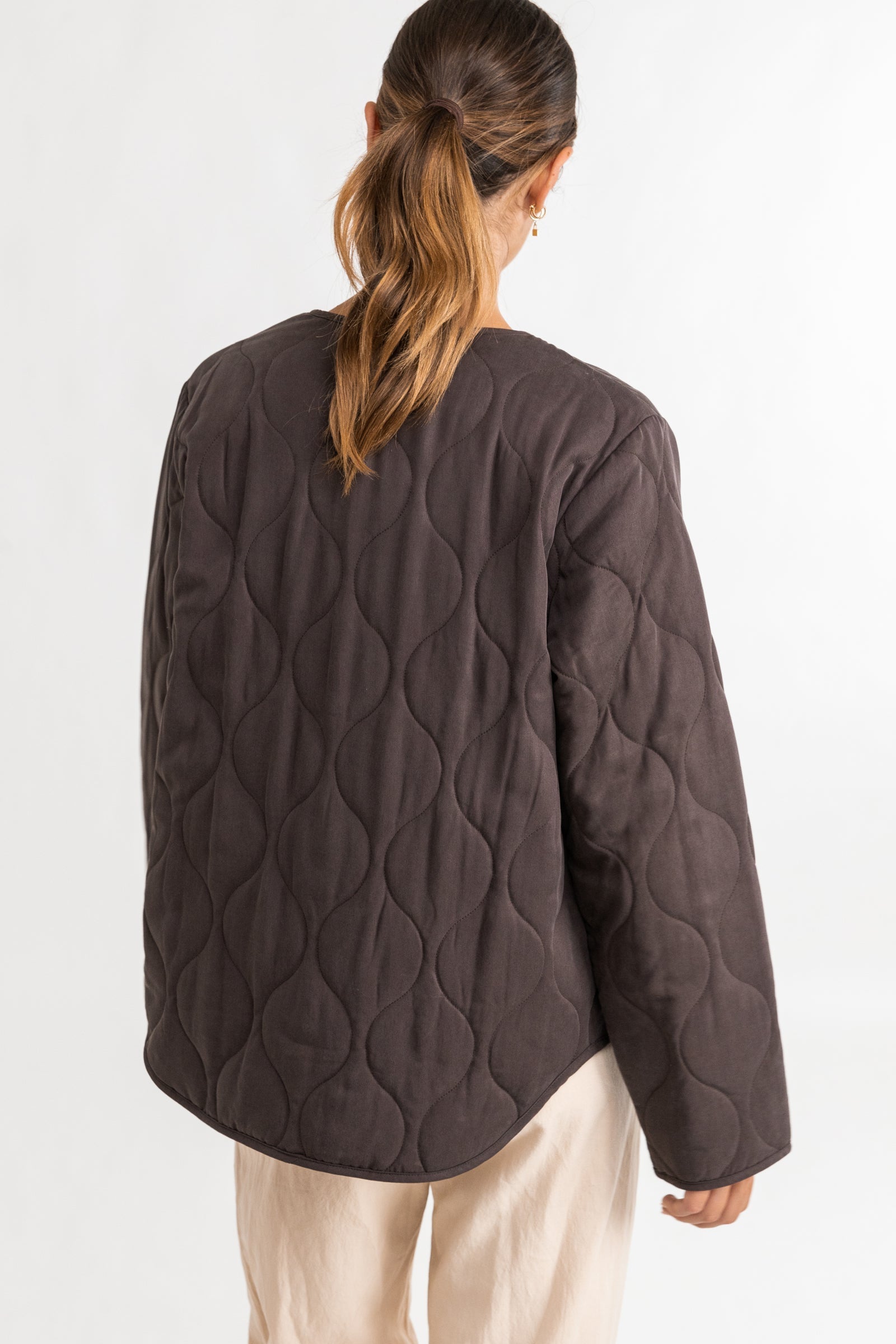 Escapade Quilted Jacket Dark Oak