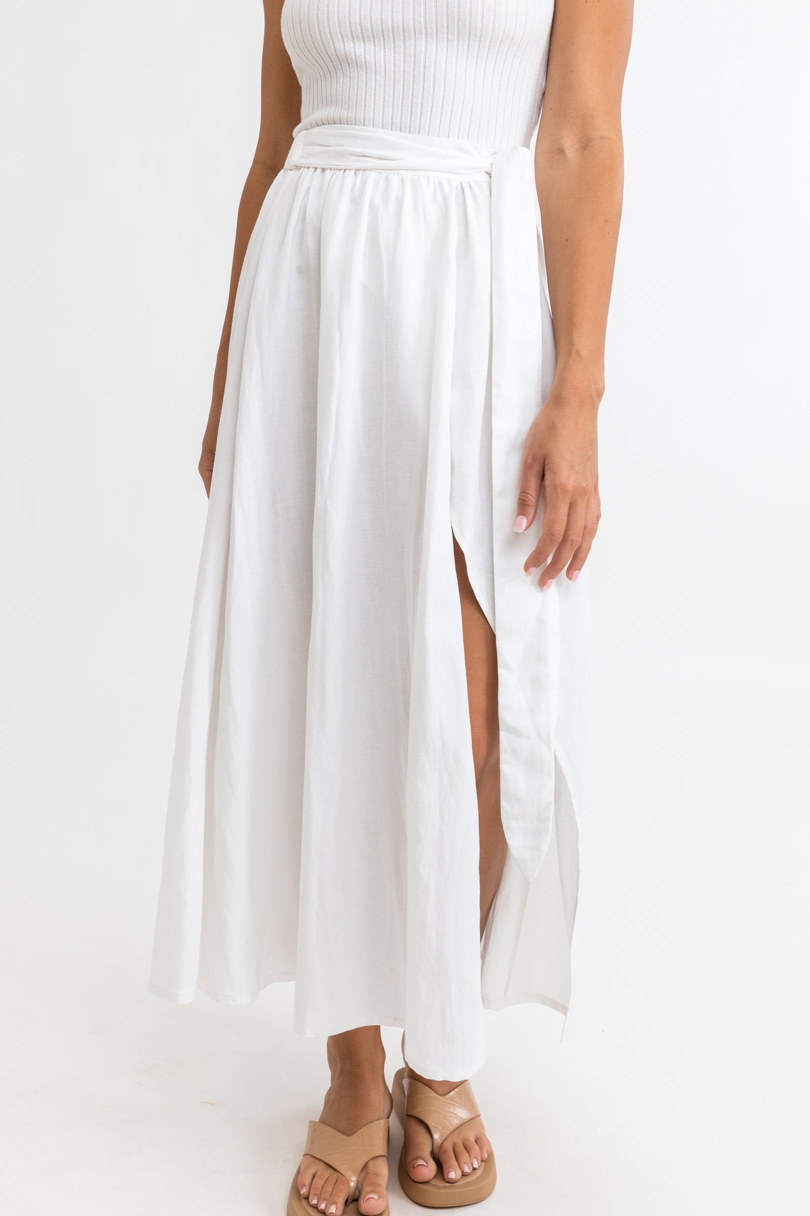 Lucinda Maxi Skirt White