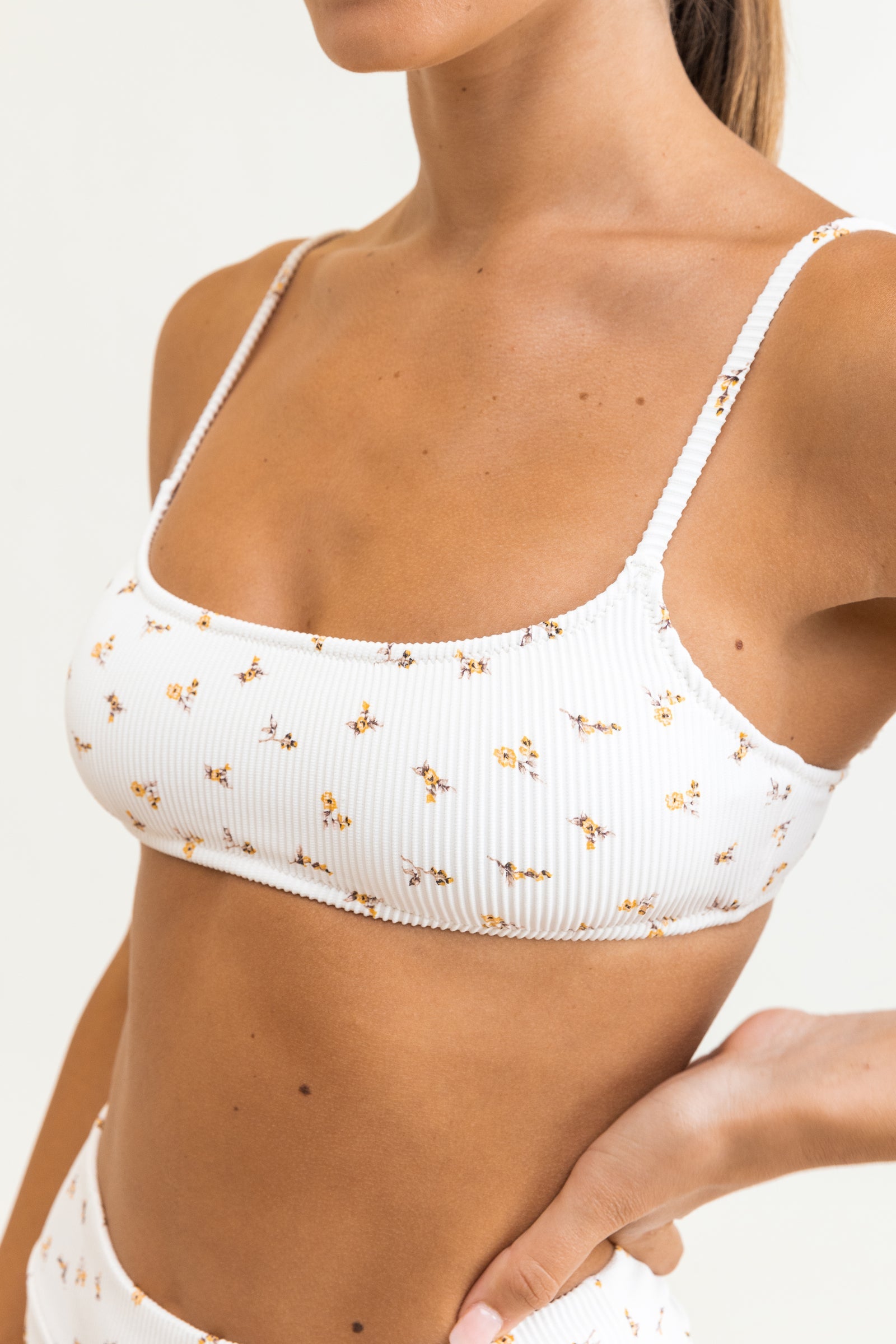 Lani Scooped Crop Top Cream