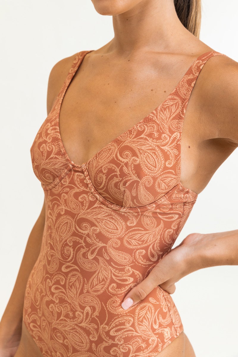 Fiji Underwire One Piece Cinnamon