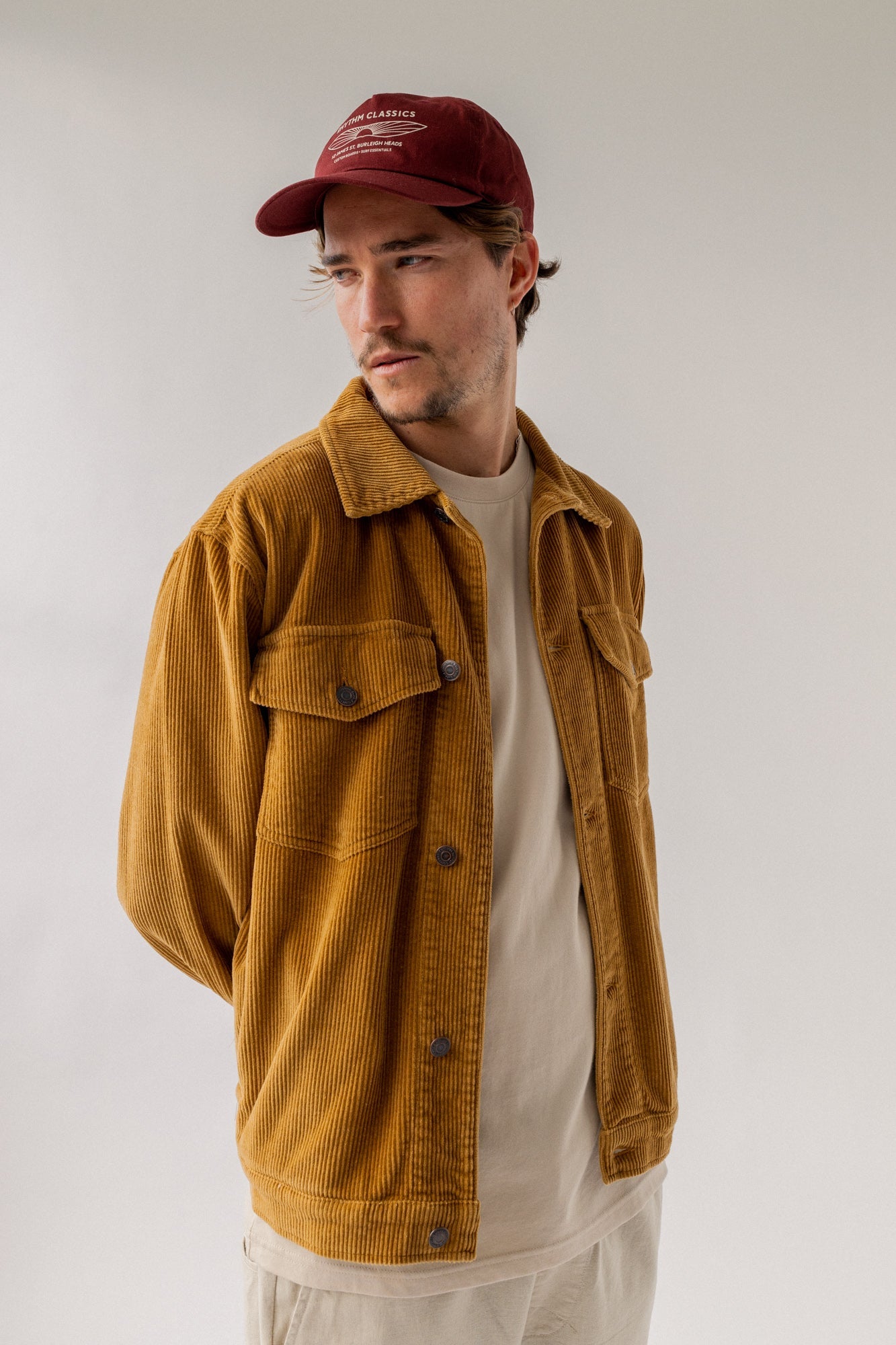 Cord Trucker Jacket Camel