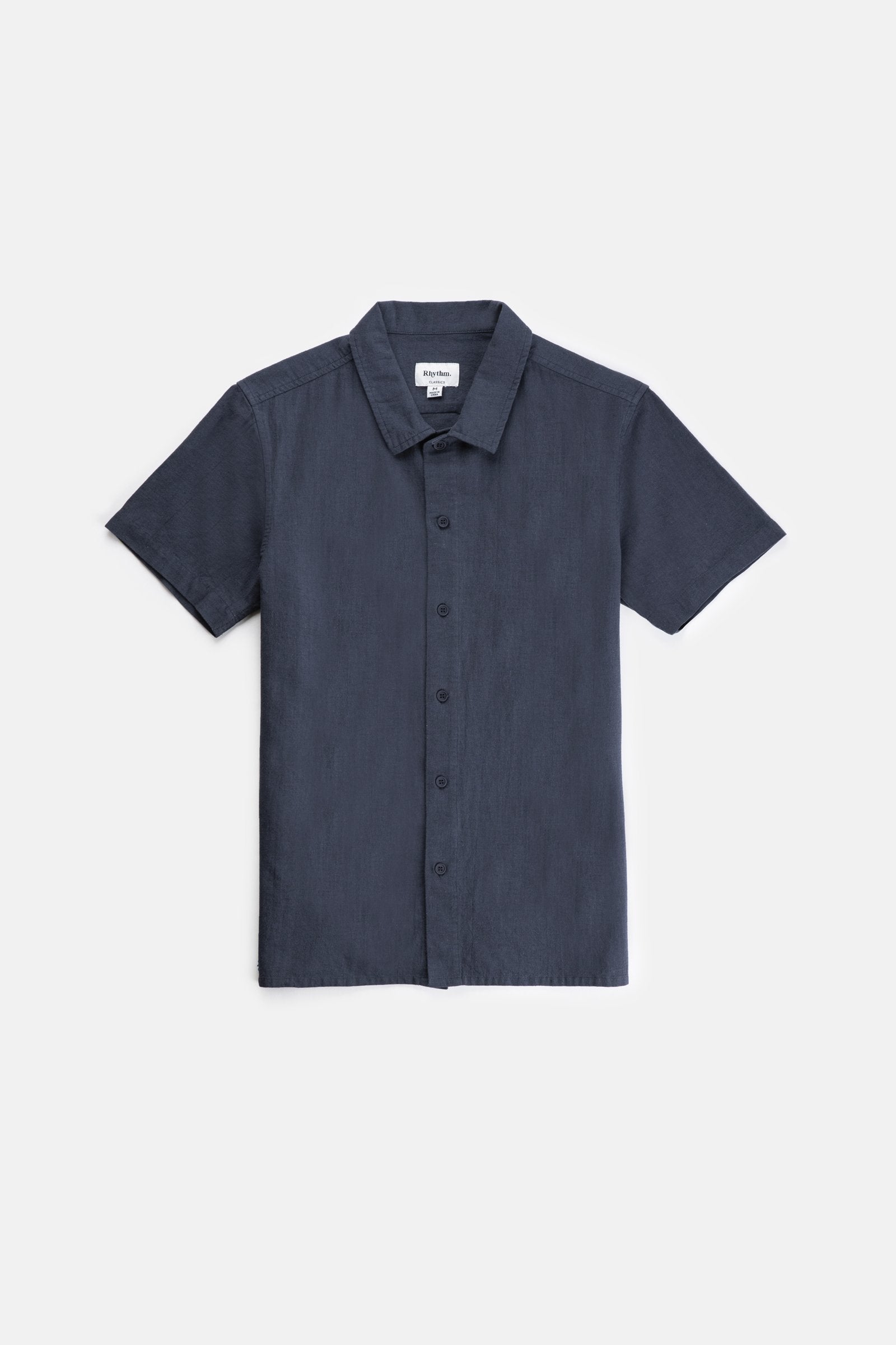 Classic Linen SS Shirt Worn Navy