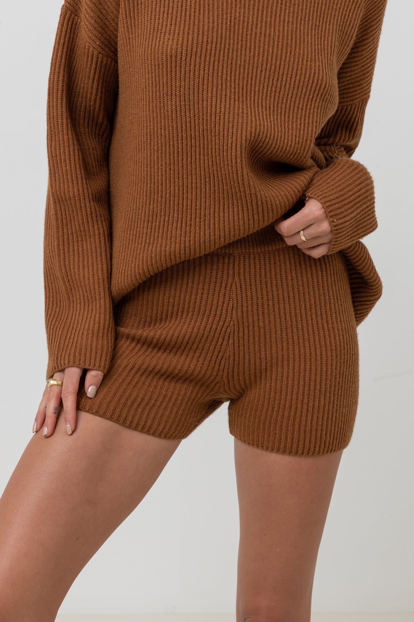 Classic Knit Short Caramel