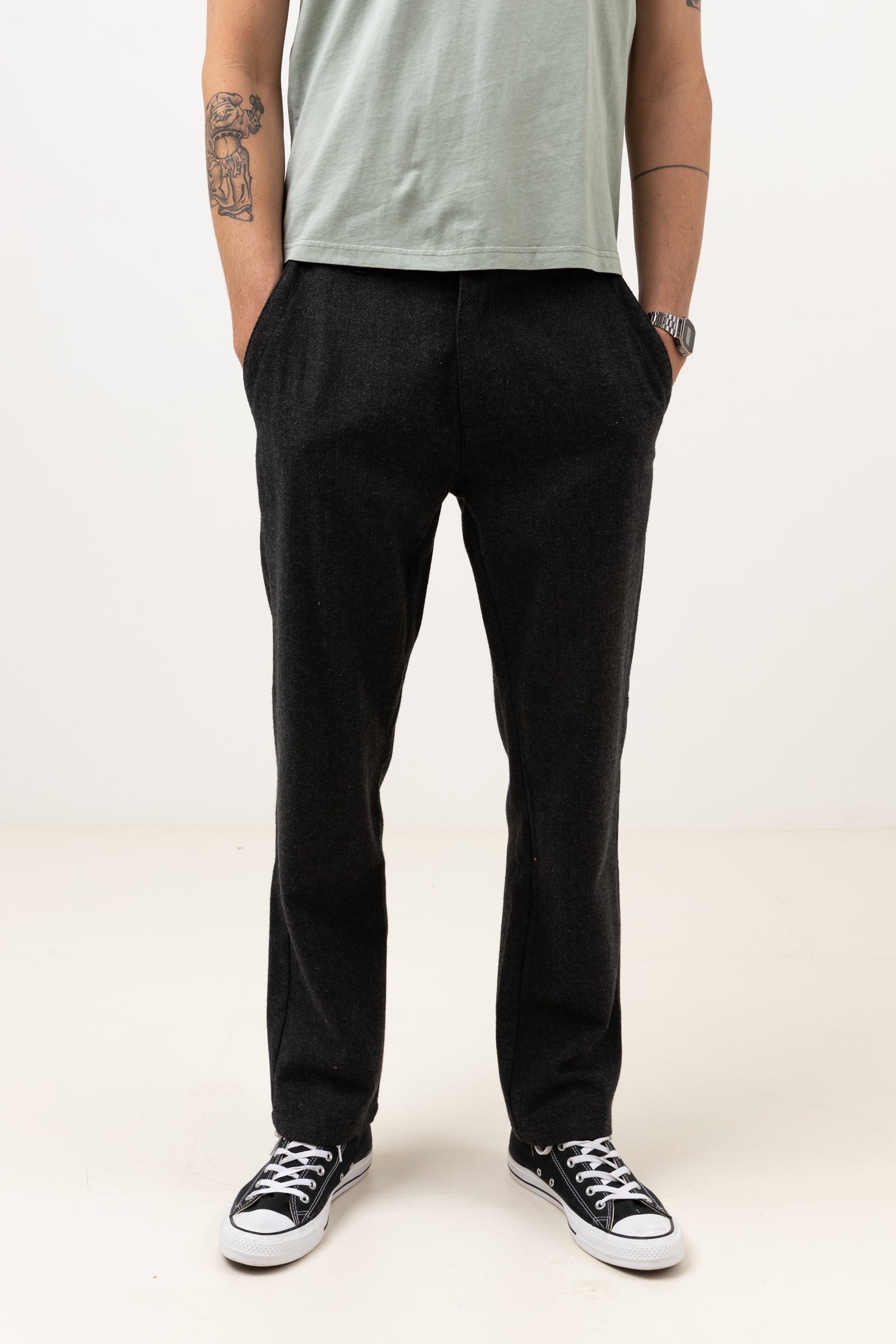 Essential Twill Trouser Heather Black