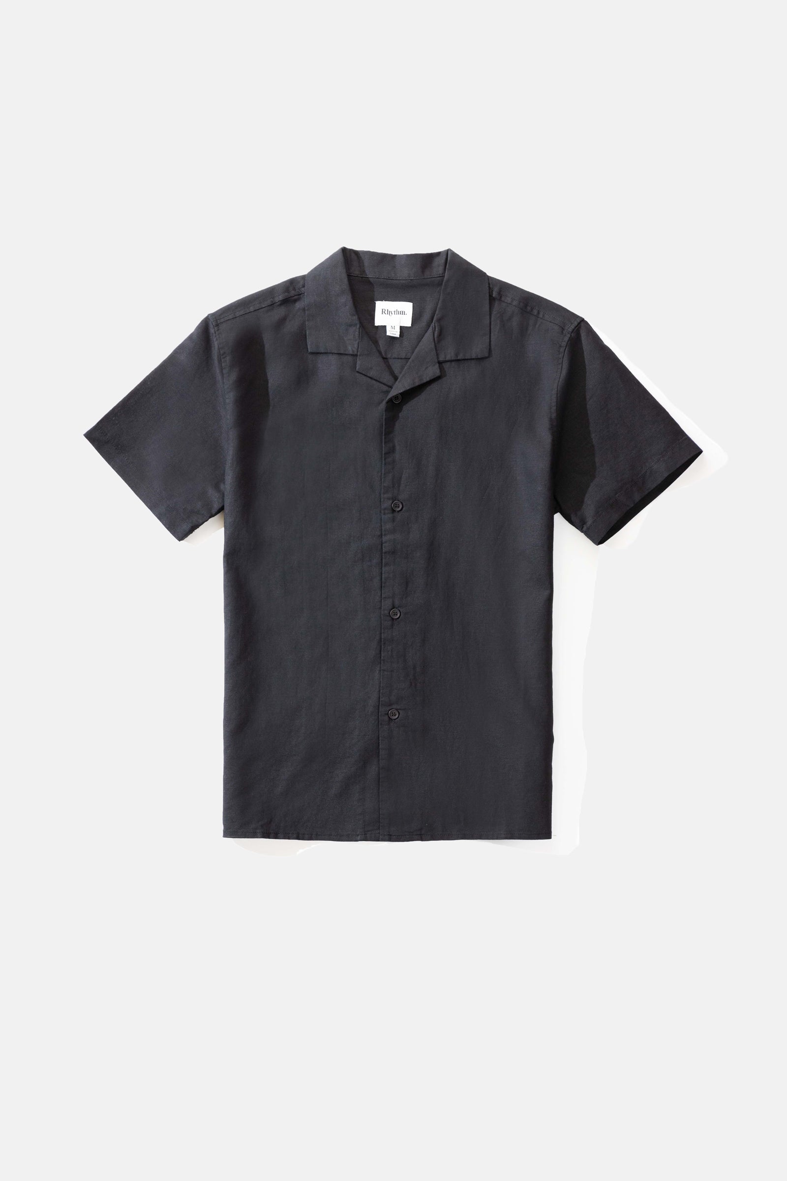 Linen Cuban Ss Shirt Black