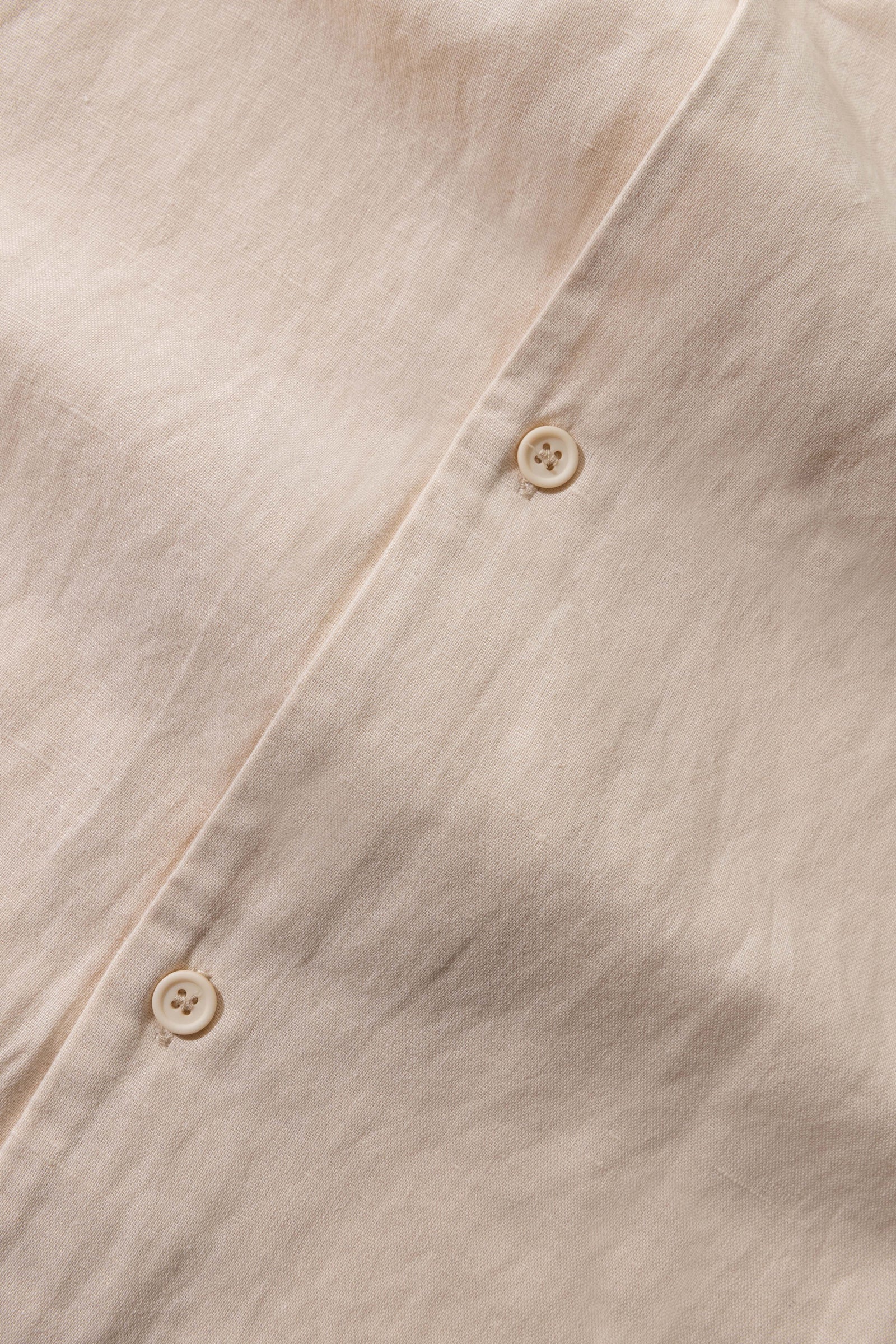 Linen Cuban Ss Shirt Bone