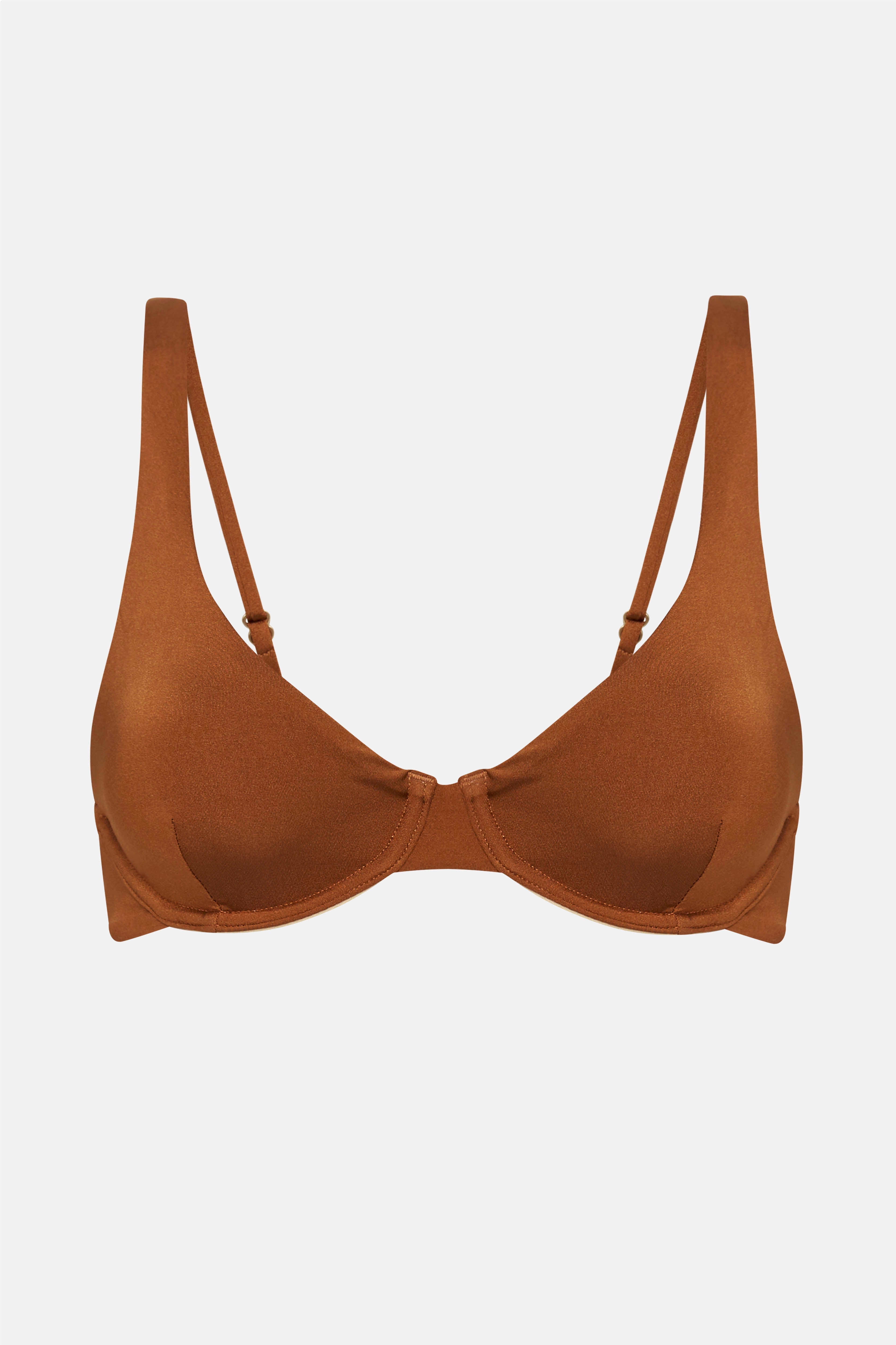 Malibu Shimmer Underwire Top Chocolate