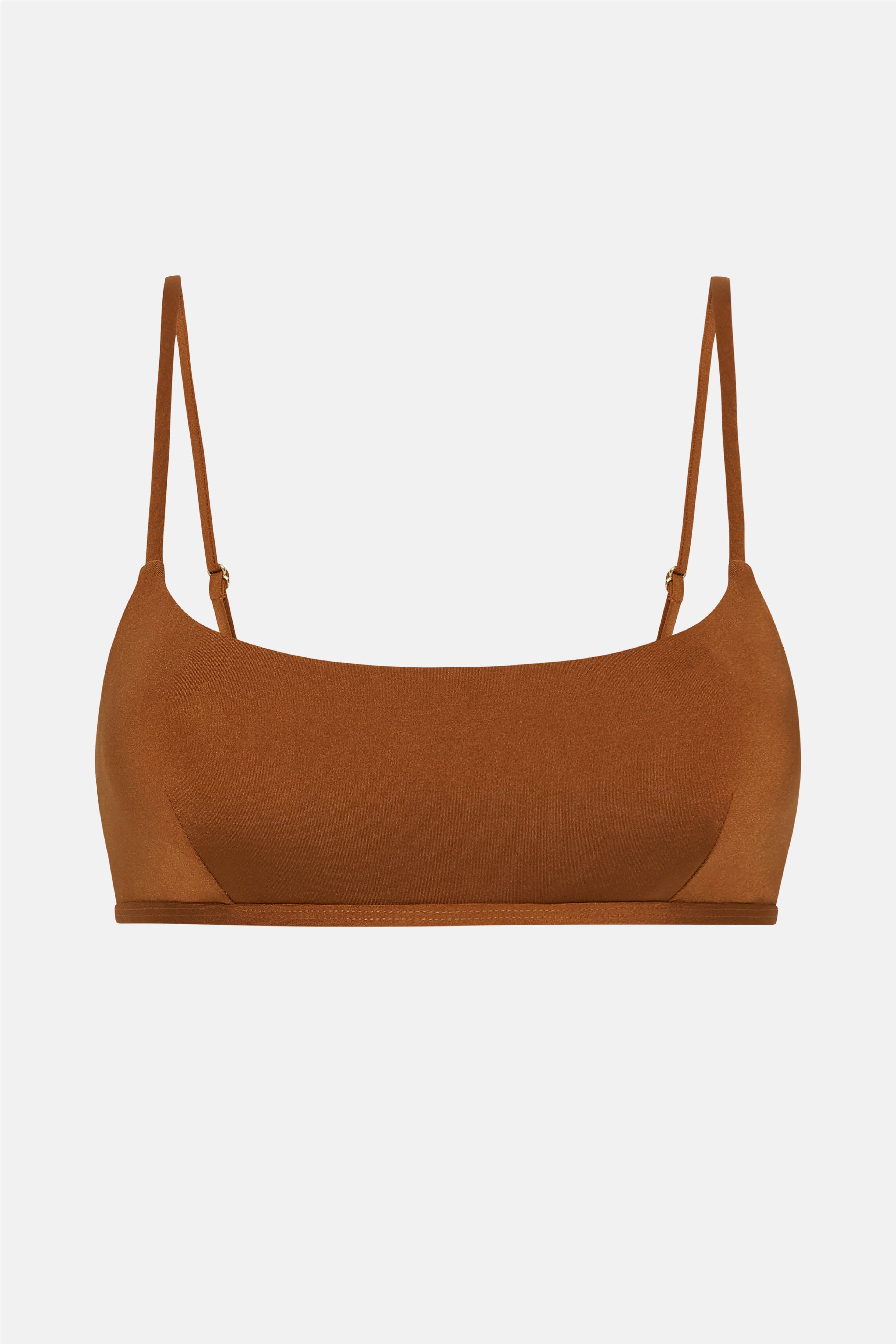 Malibu Shimmer Crop Top Chocolate