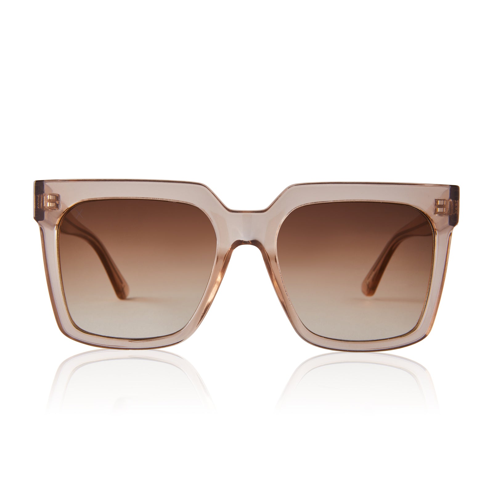 topanga - translucent light brown + light brown gradient flash sunglasses