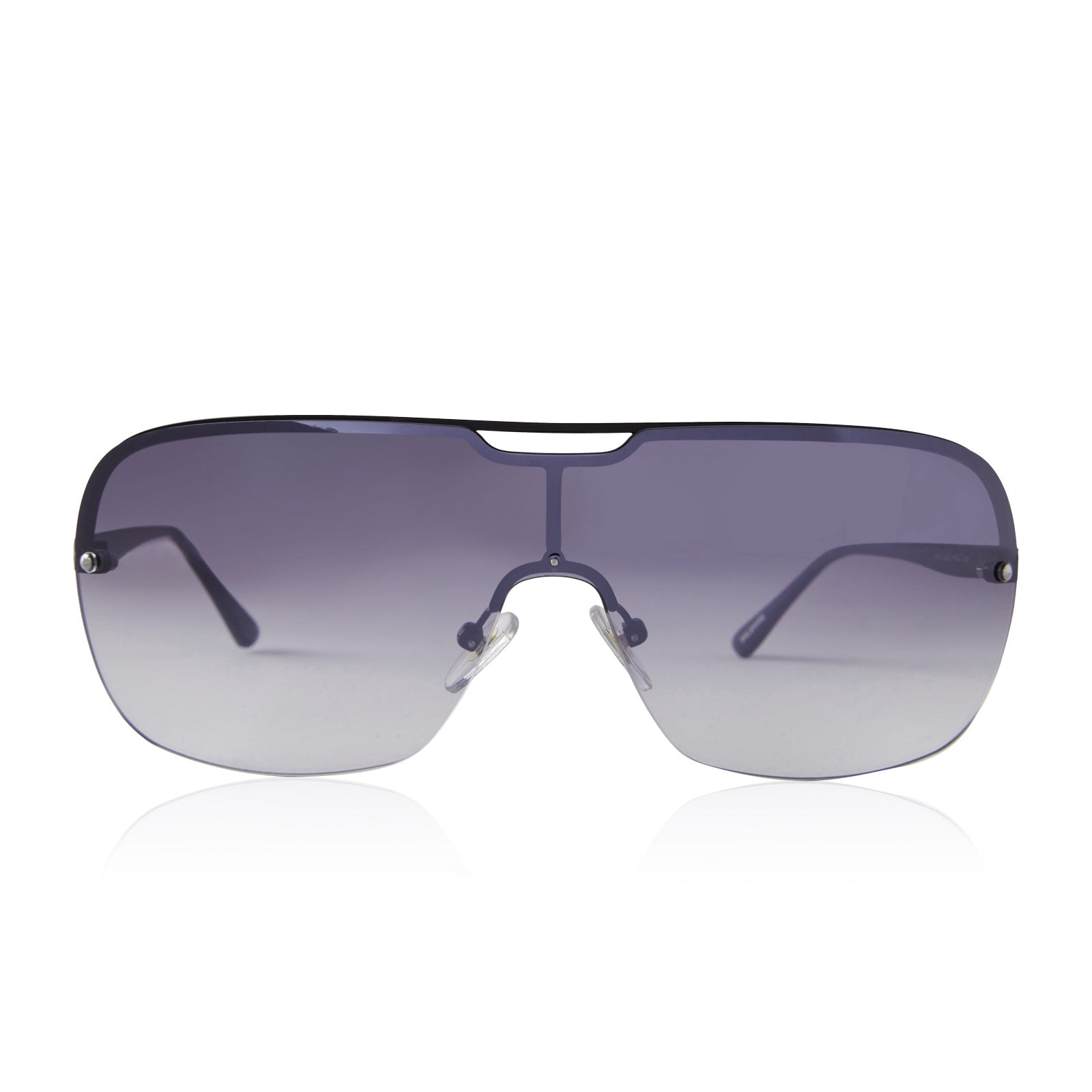 Image of wilshire - black + grey to clear gradient flash sunglasses