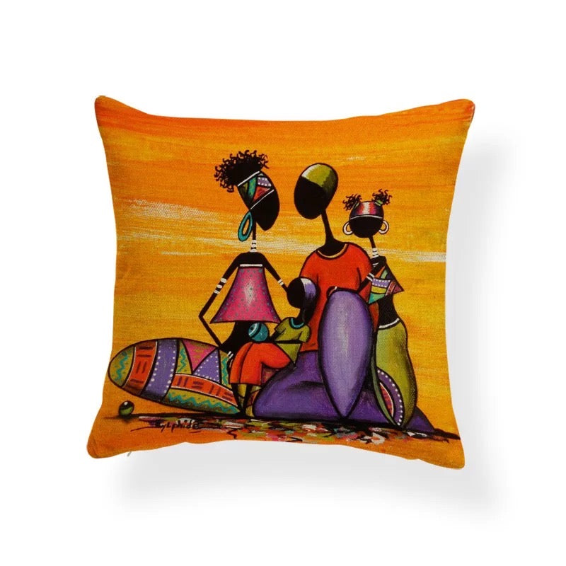 African Print Decorative Throw Pillow Covers