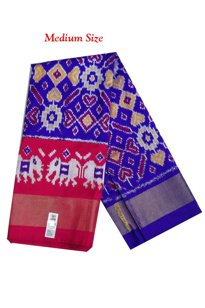 Buy Pochampally Girl's Pure Silk ikkat lehenga (Ki, Blue, 2-3 Years) at  Amazon.in