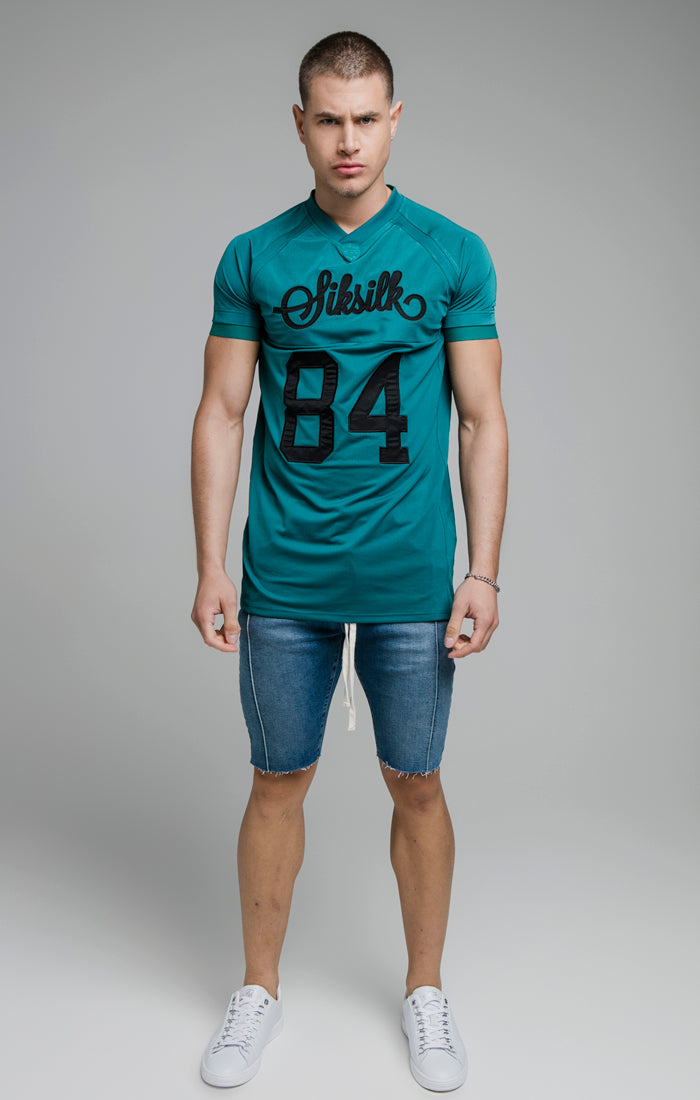Load image into Gallery viewer, Teal Stretch Sports T-Shirt (4)