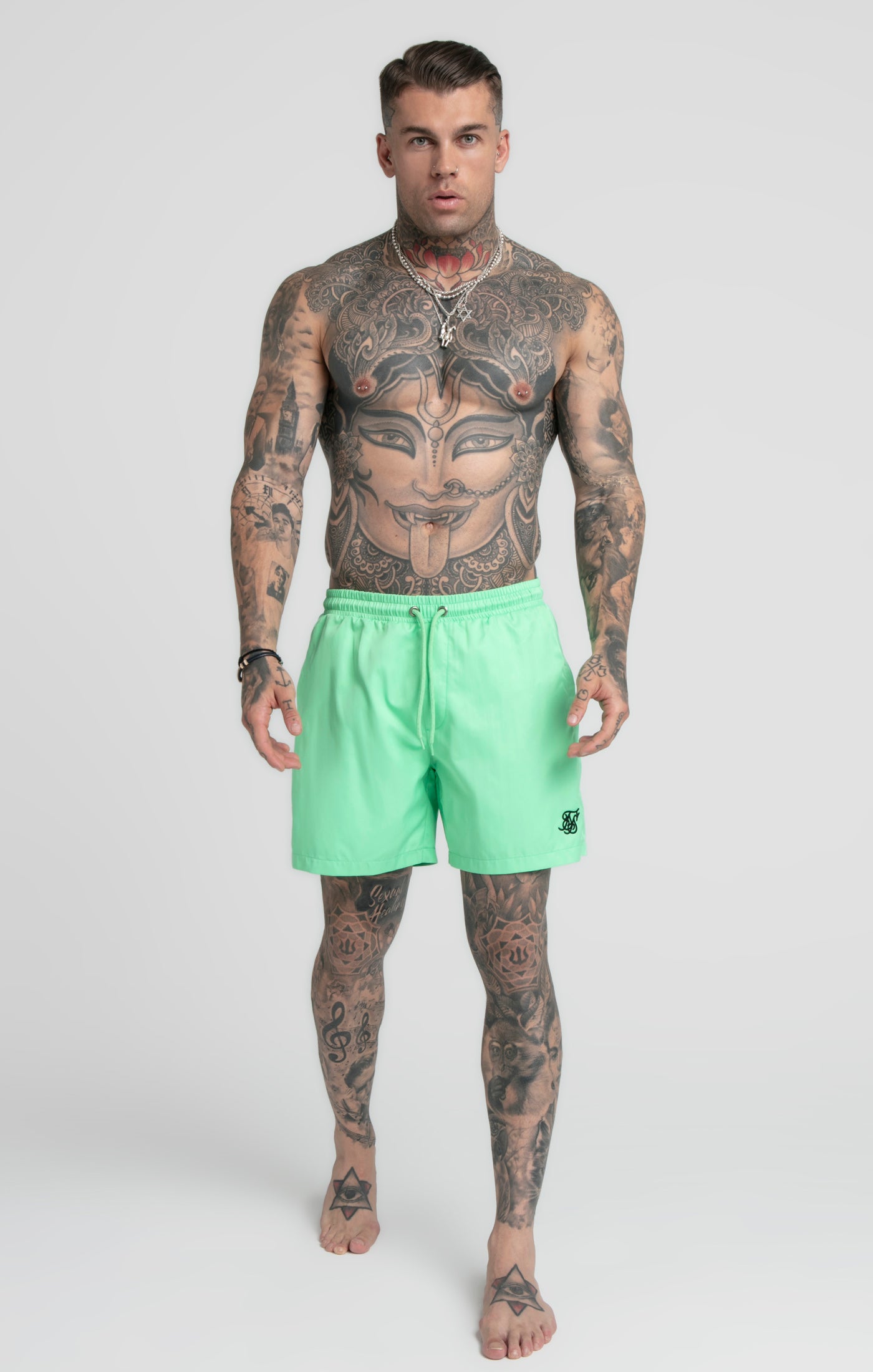 Load image into Gallery viewer, Green Swim Short (3)
