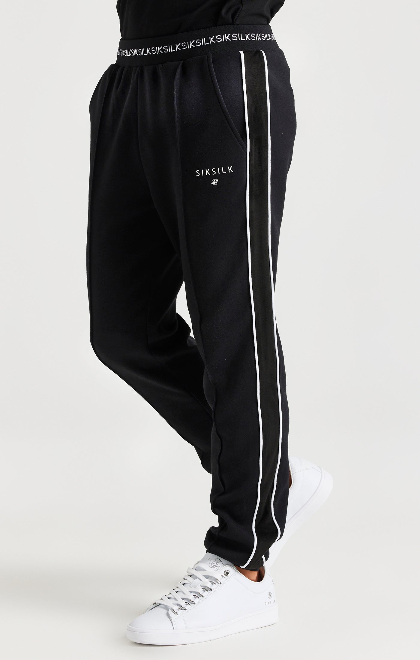 SikSilk Mono Imperial Pleated Pants - Black