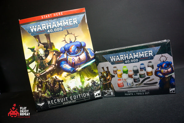 Warhammer 40K Recruiter Edition Set & Paint + Tools Set Bundle