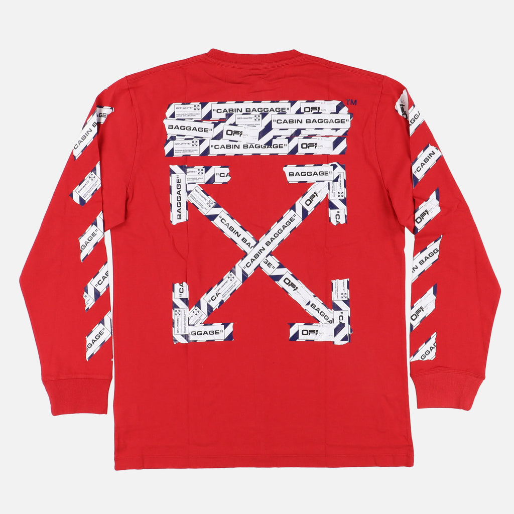 Off-White Baggage Tape Long Sleeve T-Shirt Balewink