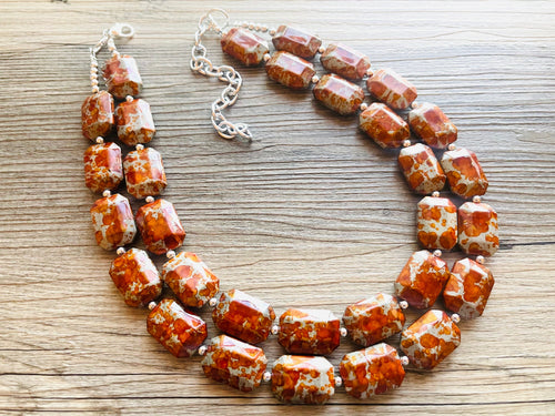Pink & Orange Chunky Link Chain Necklace | Claire's
