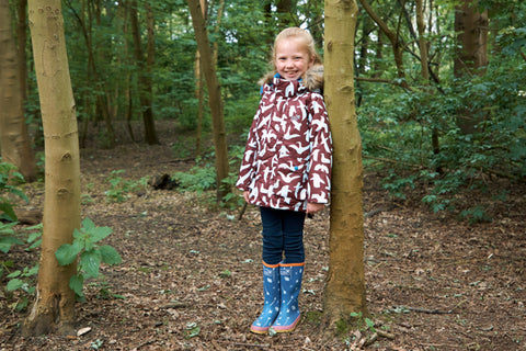 girl wearing waterproof parka