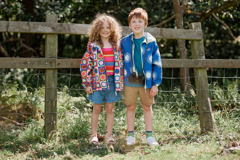 children wearing ecolight waterproof jackets