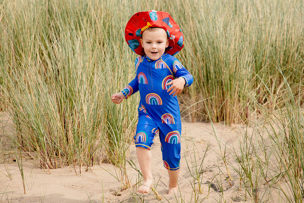 boy playing on the beach