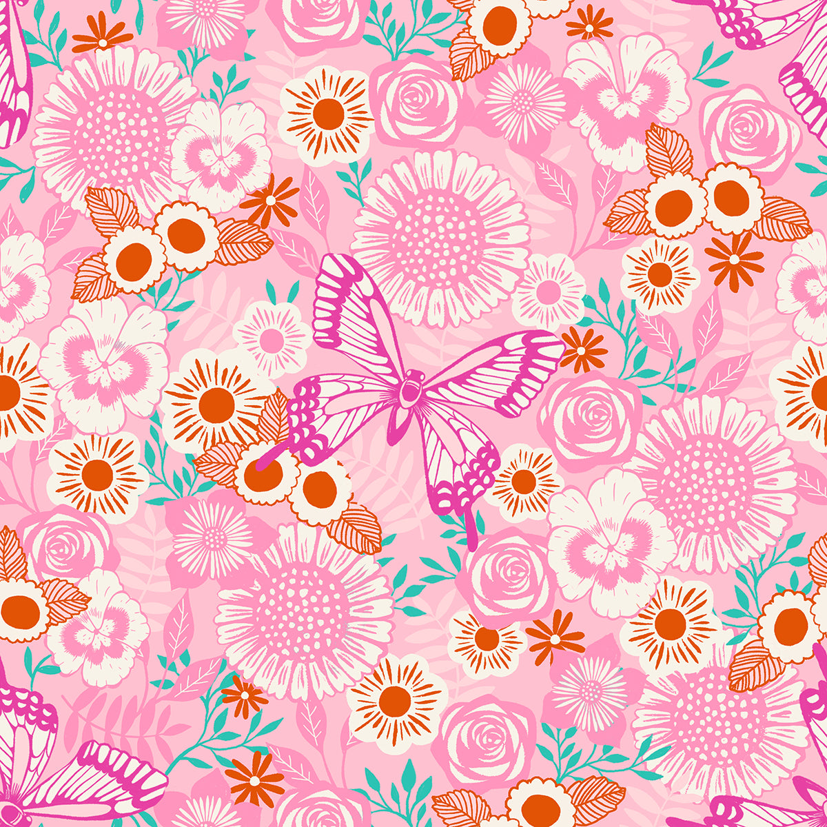 Backyard Butterfly Garden Posy RS2085 12 by Sarah Watts for Ruby Star Society- Moda- 1/2 yard