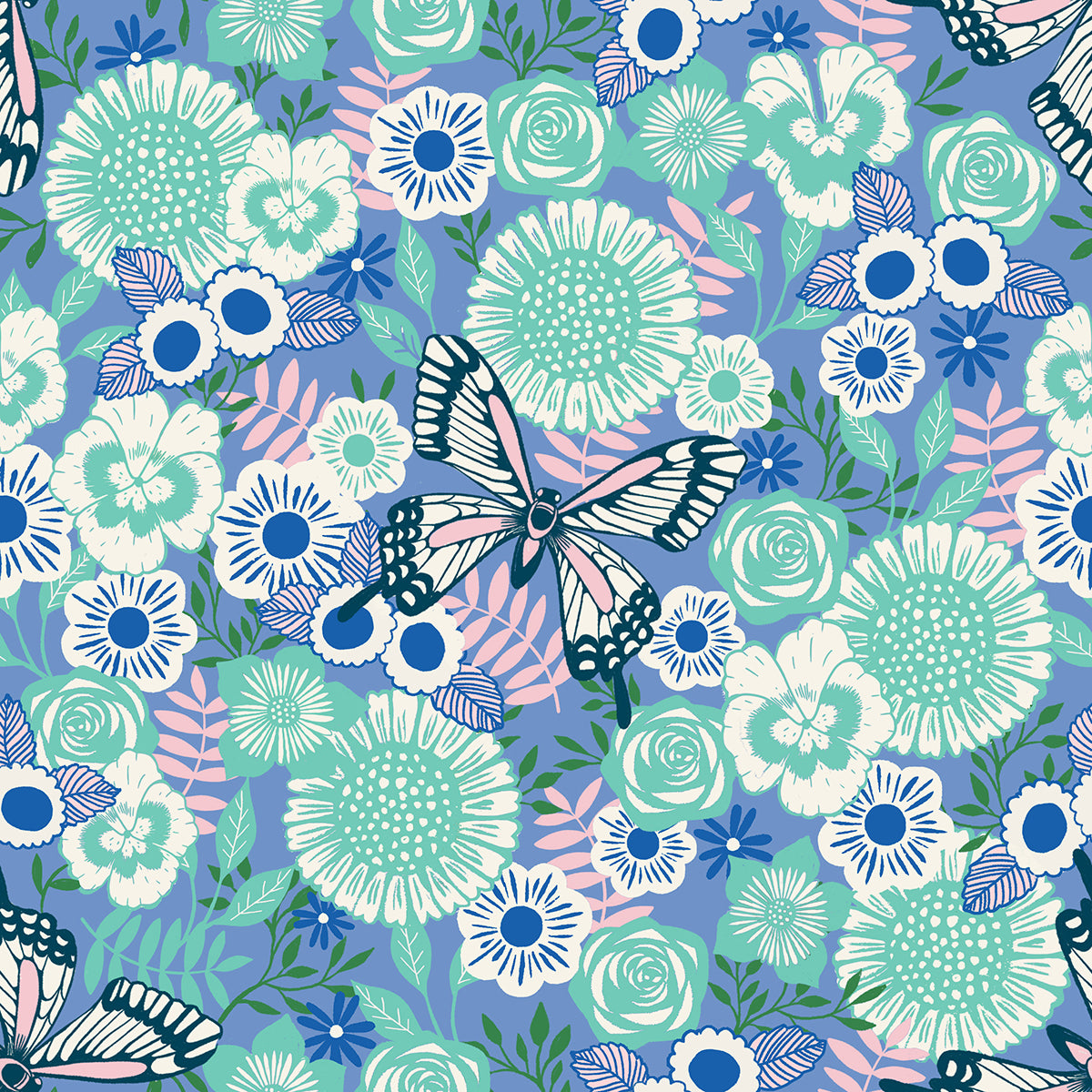 Backyard Butterfly Garden Droid RS2085 13 by Sarah Watts for Ruby Star Society- Moda- 1/2 yard