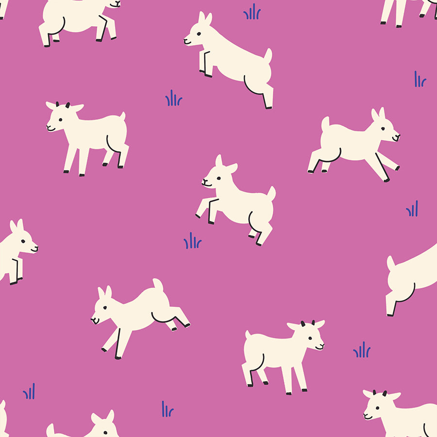 Animal Animal Baby Goats Heliotrope RS5166 12 by Ruby Star Society - Moda - 1/2 Yard