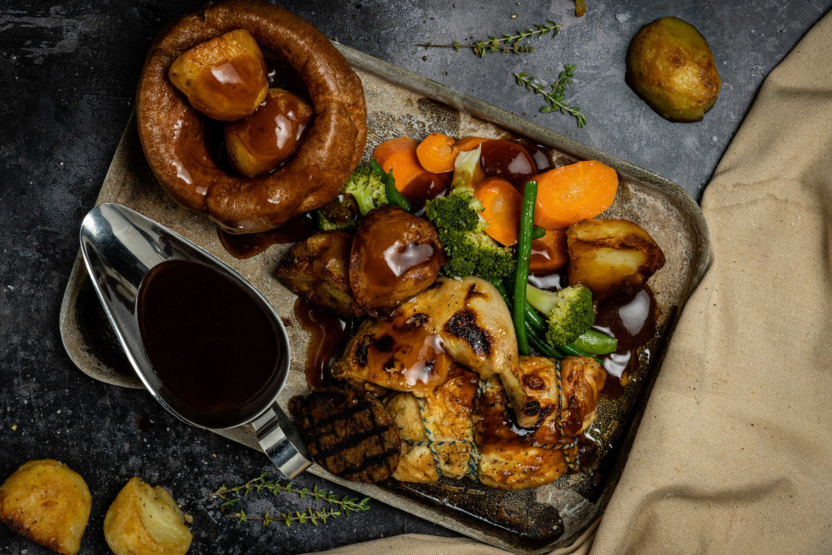 12 Hour Brined Roast Chicken Dinner - Sam's Chop Shop