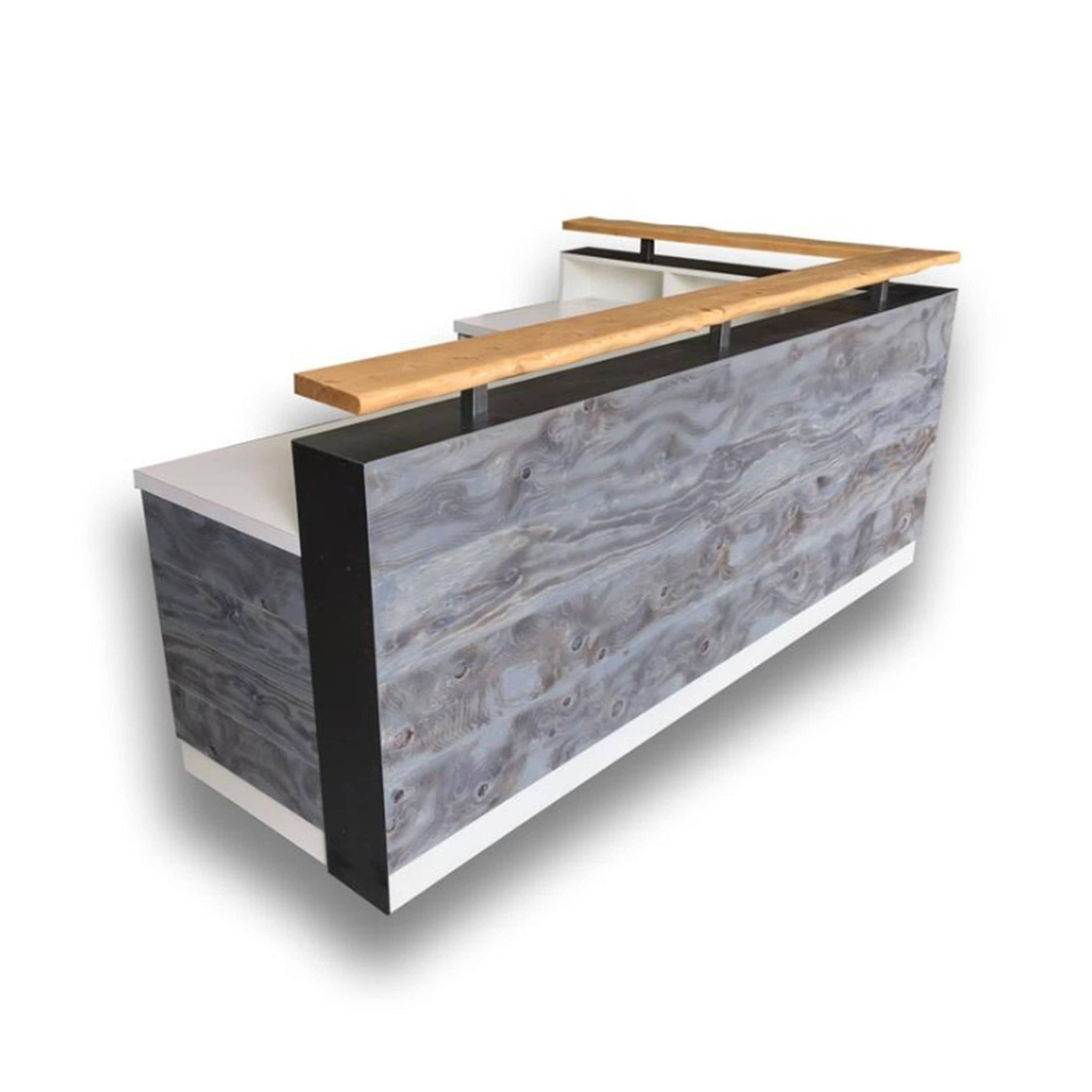 White L Shape Memphis Reception Desk Reception Counter Solutions