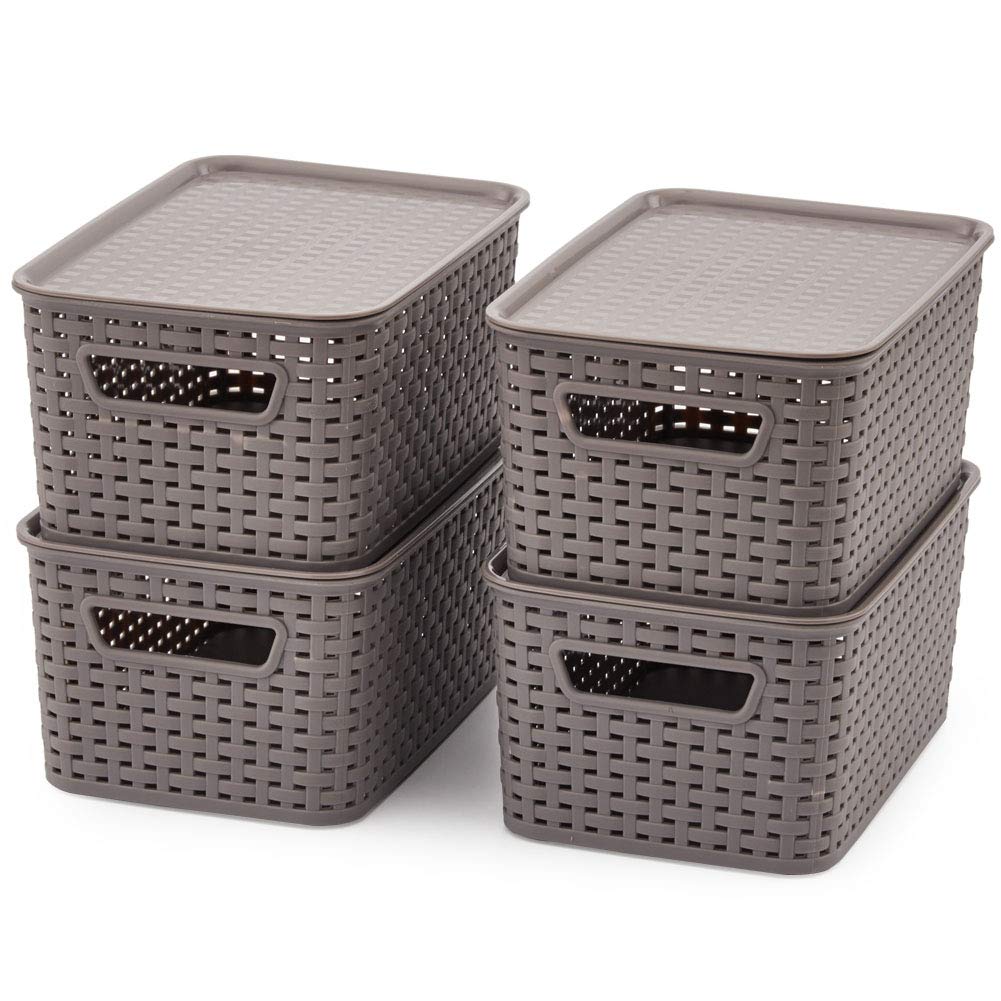 plastic storage baskets