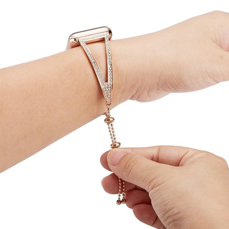 Adjustable Fashion Bracelet Stainless Steel Strap for Apple Watch