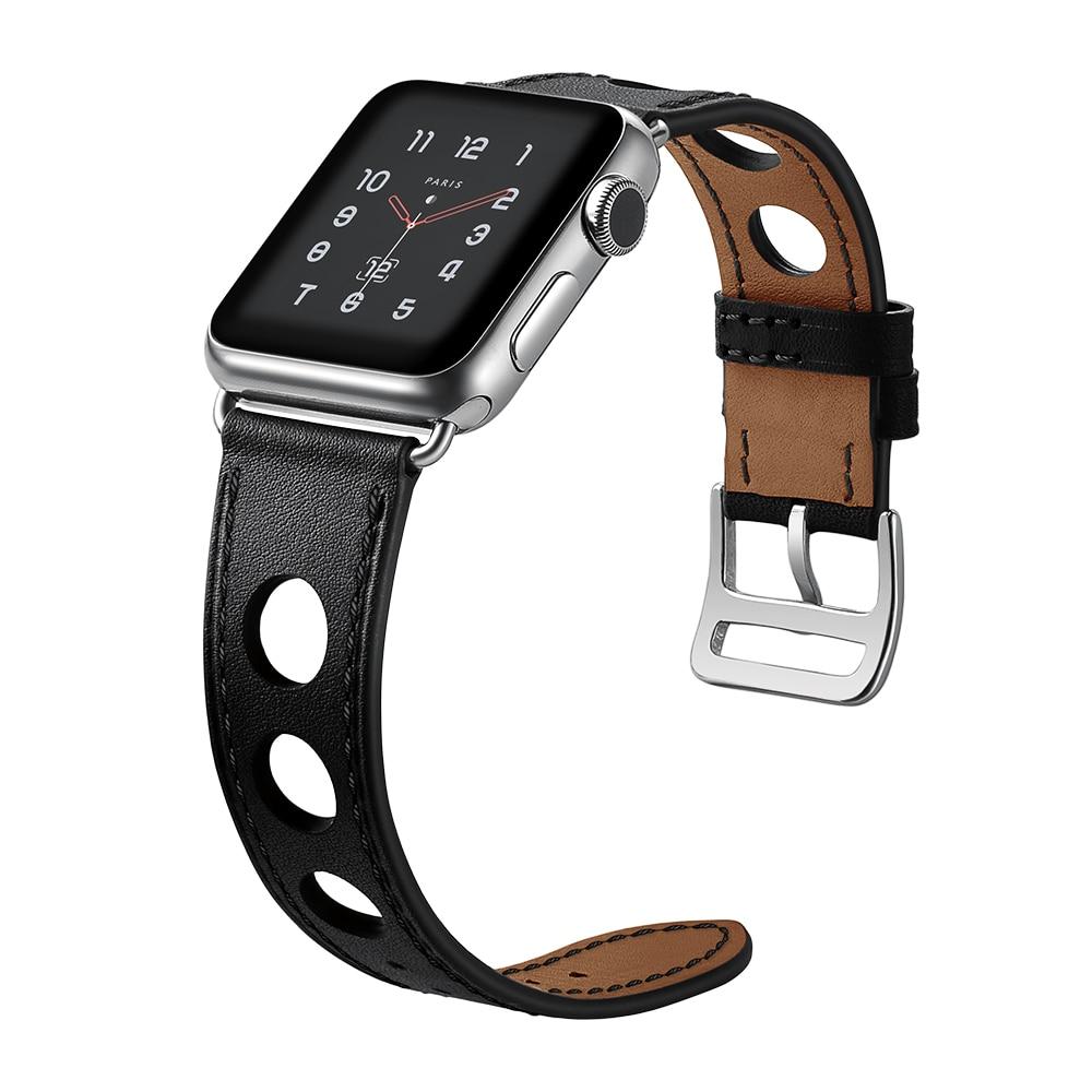 Breathable Perforated Leather Bracelet for Apple Watch