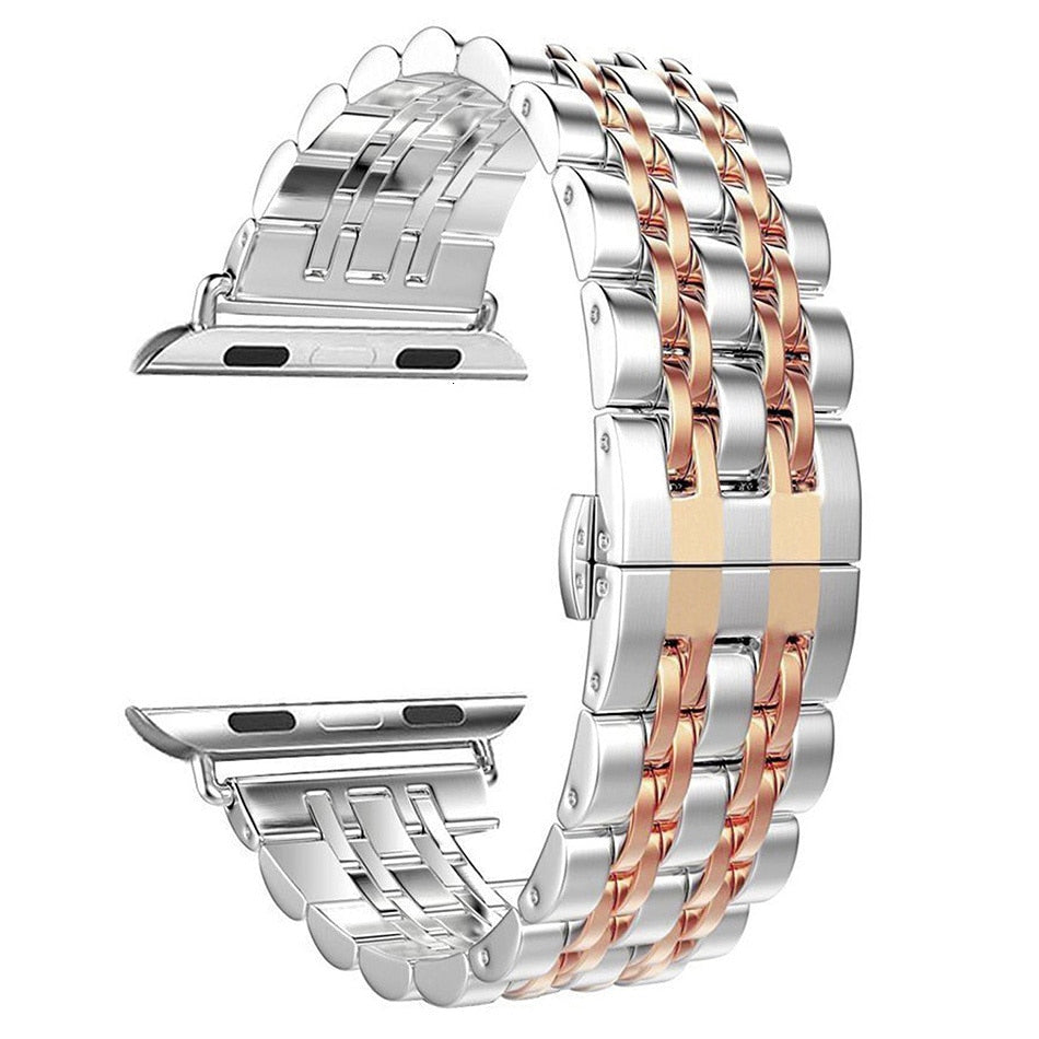 Stainless Steel 7 Beads Replacement Band for Apple Watch