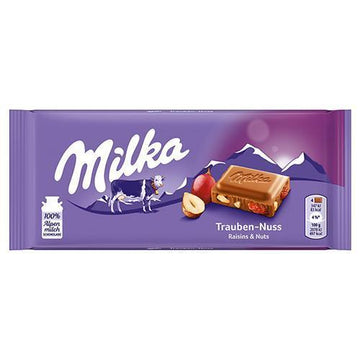 Milka Milk Chocolate with Raisins and Hazelnuts, 270g