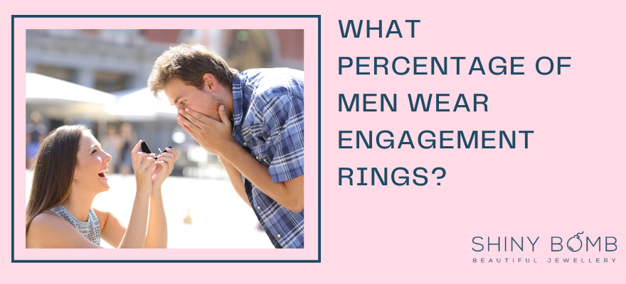 What percentage of men wear engagement rings?