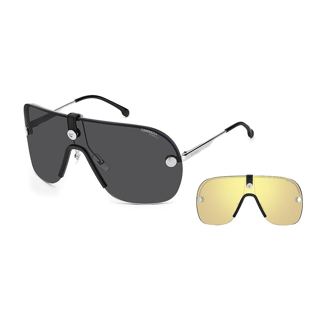 Carrera CA Epica II Shield Sunglasses in Silver 2 Lens – Designer Daydream