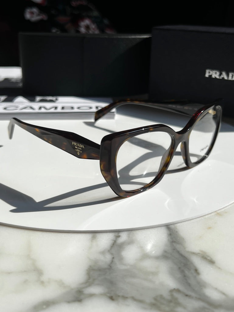 Prada PR18WV Cat Eye Oversized Frames in Brown – Designer Daydream