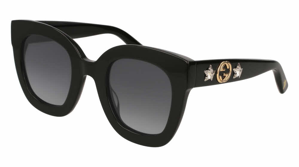 gucci cat eye acetate sunglasses with stars