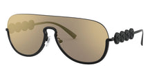 Load image into Gallery viewer, Versace VE2215 Mirrored Shield Sunglasses in Black
