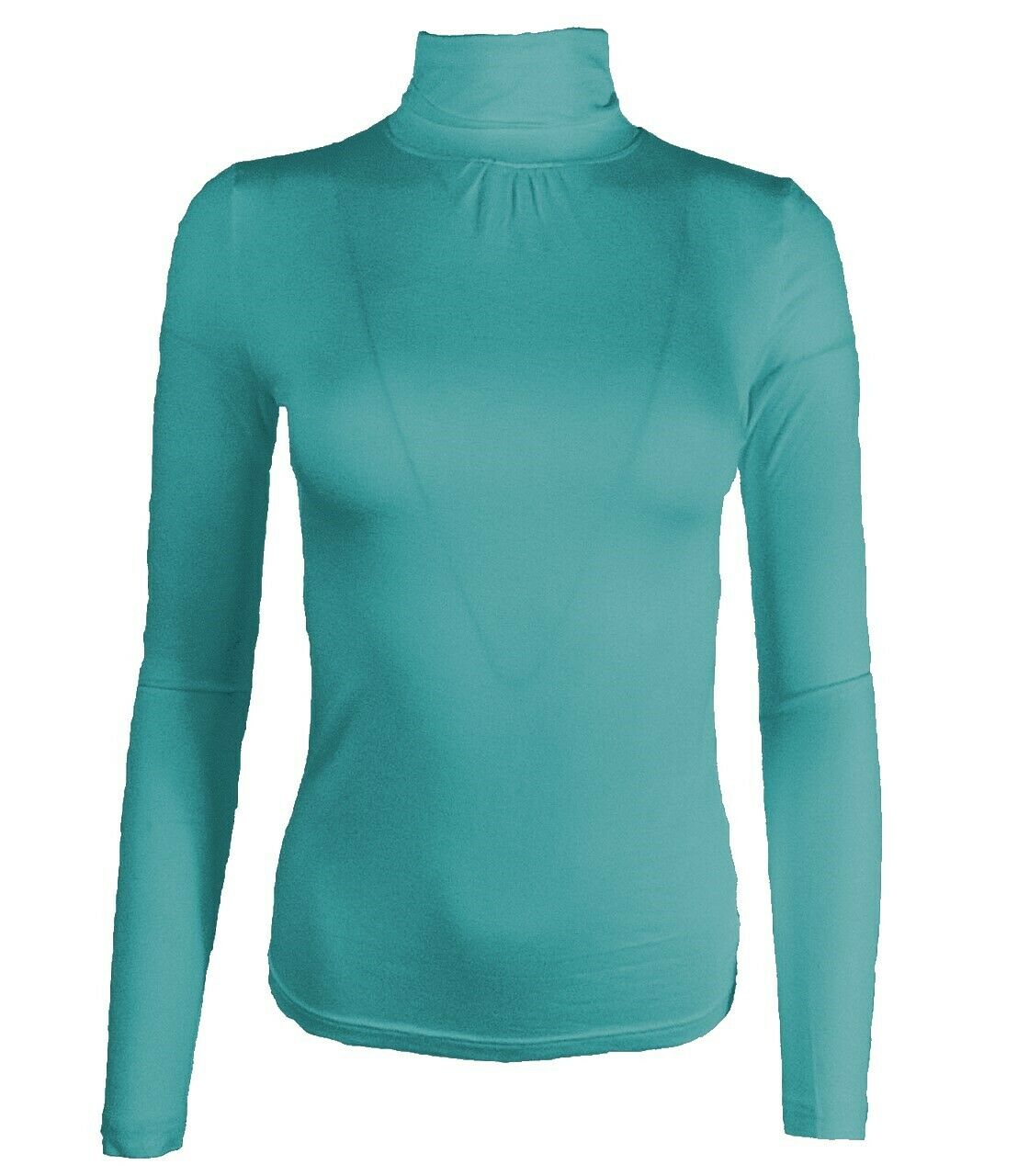 teal roll neck jumper