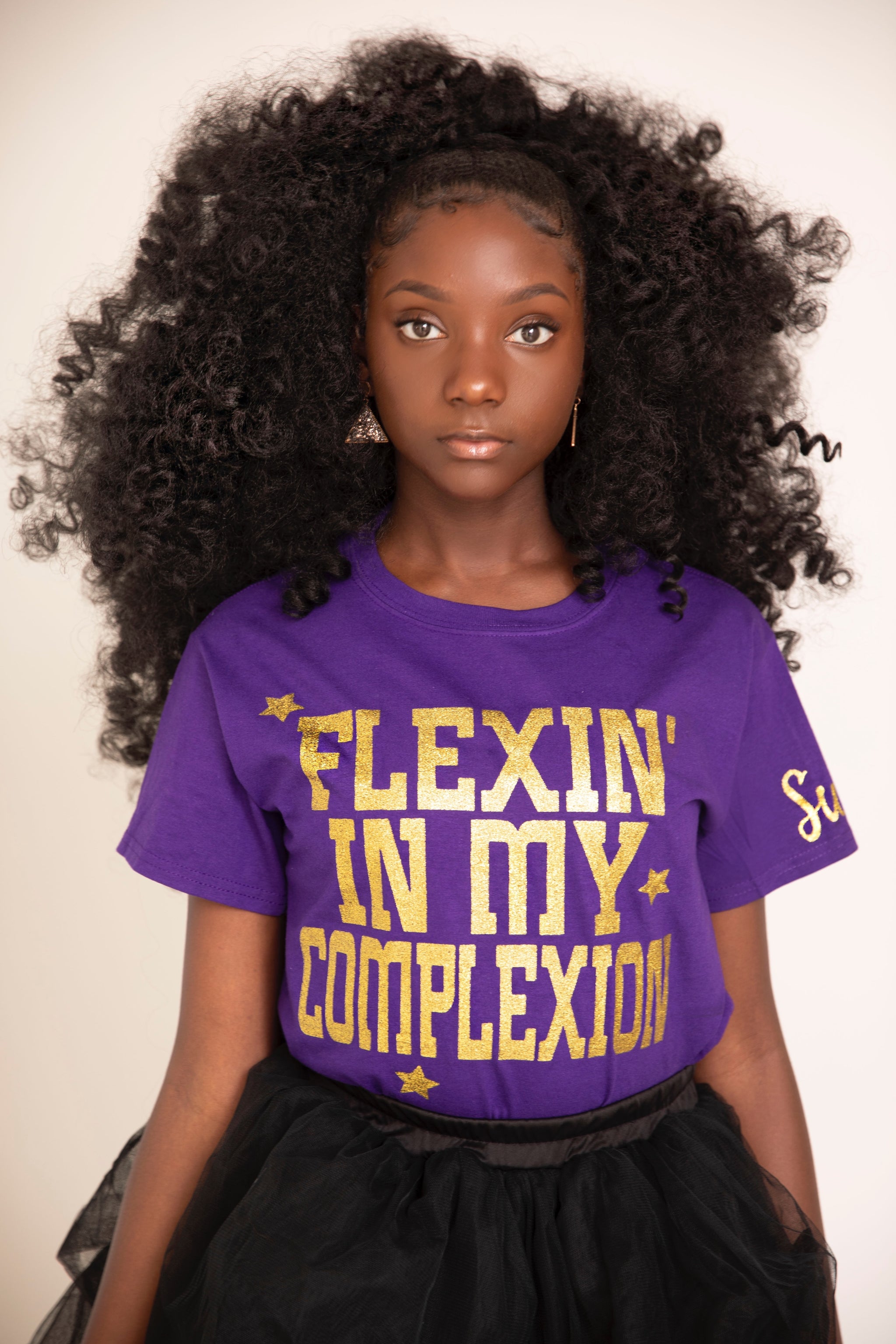 Sulwe X Flexin In My Complexion Purple Tee