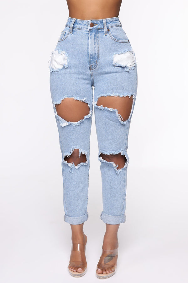 no sensor distressed denim jeans