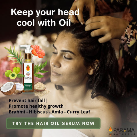 keep your head cool with hair massage oil