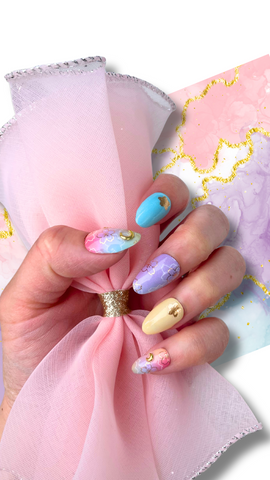 Pastel Fairy Kawaii nail art DIY