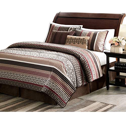 Madison Park Princeton King Size Quilt Bedding Set Crimson Red Jacq Homeloft Europe