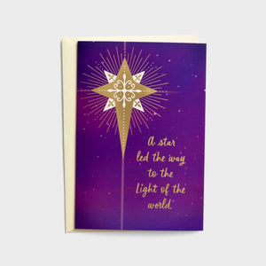 Light of the World - 18 Christmas Boxed Cards, KJV - Golden Springs Christian Bookstore